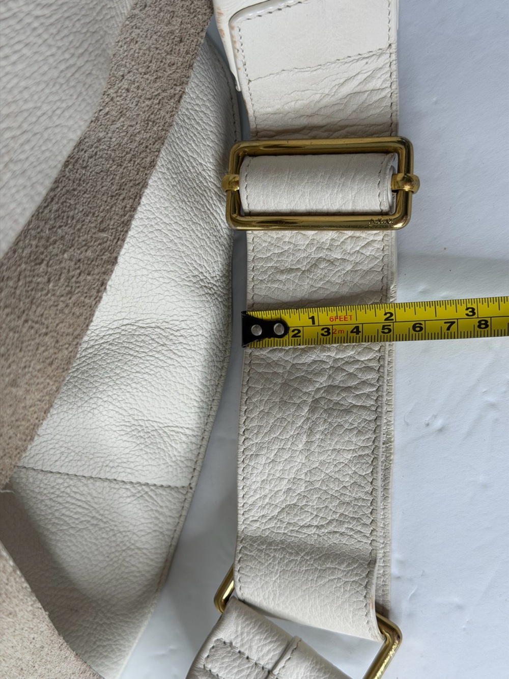 A.L.C. ALC Sadie Cream Leather Hobo Shoulder Bag with Pockets - Picture 7 of 15